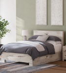 Signature Design by Ashley Lawroy Queen Panel Bed with Storage-Light Natural