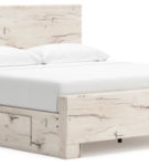 Signature Design by Ashley Lawroy King Panel Bed with Storage-Light Natural