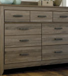 Signature Design by Ashley Zelen Queen Panel Bed and Dresser-Warm Gray