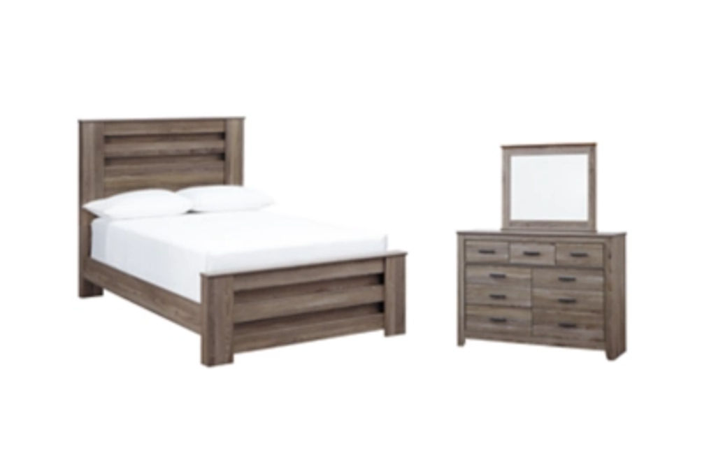 Signature Design by Ashley Zelen Full Panel Bed, Dresser and Mirror