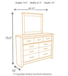 Zelen Queen Panel Bed, Dresser, Mirror and Nightstand-Warm Gray