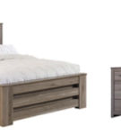 Signature Design by Ashley Zelen Queen Panel Bed and Dresser-Warm Gray