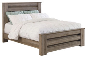 Signature Design by Ashley Zelen Queen Panel Bed and Dresser-Warm Gray