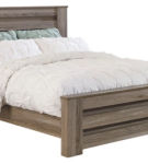 Signature Design by Ashley Zelen Queen Panel Bed and Dresser-Warm Gray