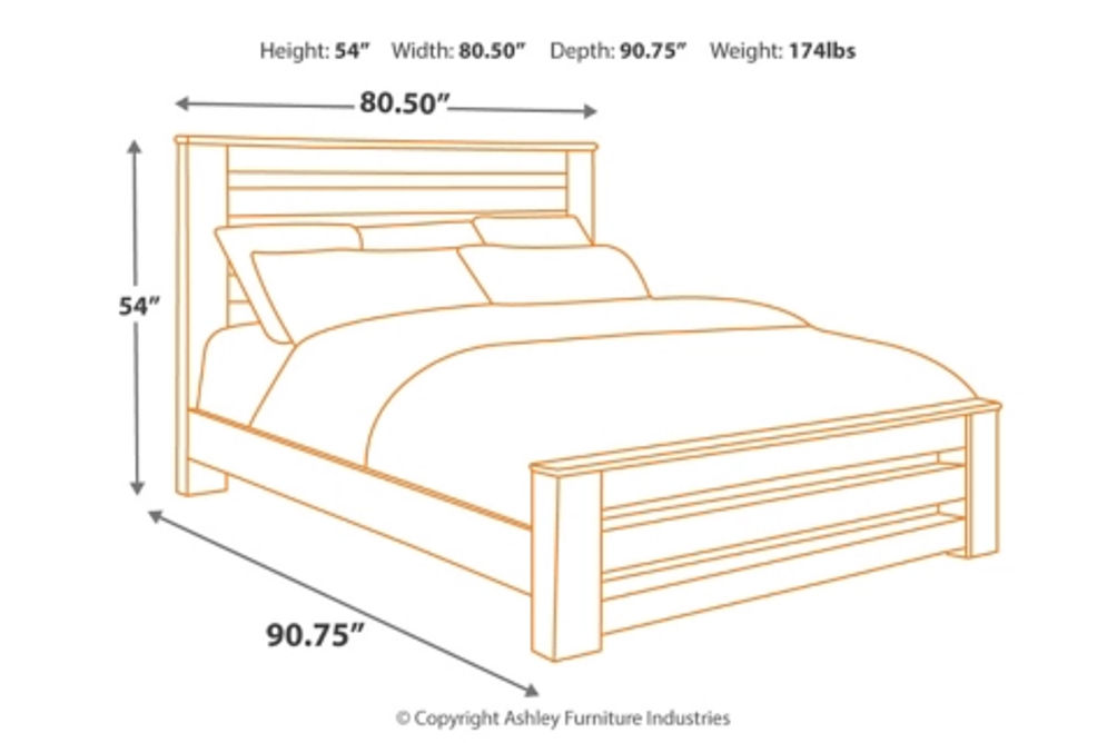 Signature Design by Ashley Zelen King Panel Bed, Dresser and Mirror