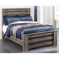 Zelen Full Panel Bed, Dresser, Mirror, and Nightstand-Warm Gray