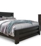 Brinxton King Panel Bed, Dresser, Mirror and Nightstand-Charcoal