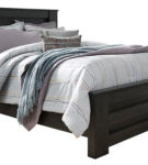 Brinxton Queen Panel Bed, Dresser, Mirror and Nightstand-Charcoal