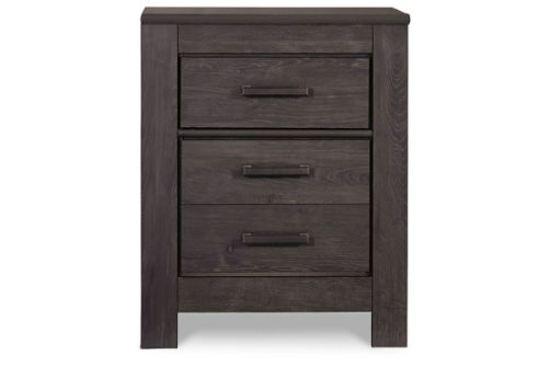 Brinxton King Panel Bed, Dresser, Mirror and Nightstand-Charcoal