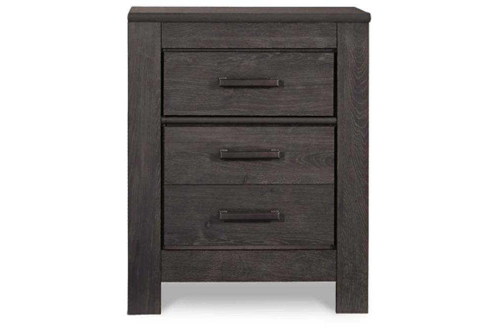 Brinxton King Panel Bed, Dresser, Mirror and Nightstand-Charcoal