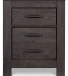 Brinxton King Panel Bed, Dresser, Mirror and Nightstand-Charcoal