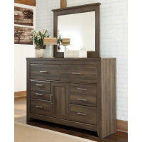 Signature Design by Ashley Juararo California King Poster Bed, Dresser, Mirror