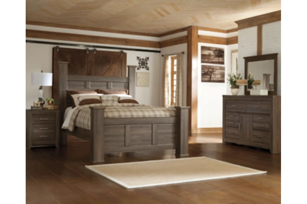 Signature Design by Ashley Juararo Queen Poster Bed, Dresser and Mirror