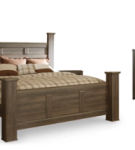 Signature Design by Ashley Juararo California King Poster Bed, Dresser, Mirror