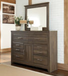 Signature Design by Ashley Juararo Queen Poster Bed, Dresser and Mirror