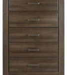 Signature Design by Ashley Juararo King Poster Bed, Dresser, Mirror, Chest and