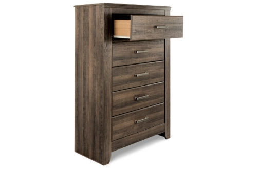 Signature Design by Ashley Juararo King Poster Bed, Dresser, Mirror, Chest and