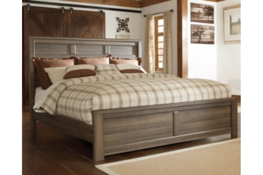 Signature Design by Ashley Juararo California King Panel Bed-Dark Brown