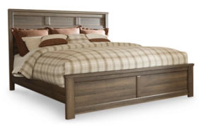 Signature Design by Ashley Juararo California King Panel Bed-Dark Brown