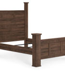 Signature Design by Ashley Juararo Queen Poster Bed and 2 Chests-Dark Brown