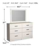 Signature Design by Ashley Stelsie Full Panel Bed, Dresser and Mirror