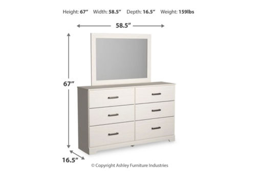Signature Design by Ashley Stelsie Full Panel Bed, Dresser and Mirror