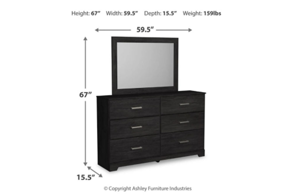 Signature Design by Ashley Belachime King Panel Bed, Dresser and Mirror