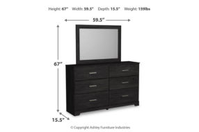 Signature Design by Ashley Belachime Full Panel Bed, Dresser and Mirror