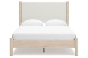 Signature Design by Ashley Cadmori Queen Upholstered Panel Bed, Dresser and Ni