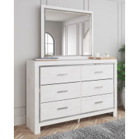 Altyra King Storage Bed, Dresser, Mirror and 2 Chests-White