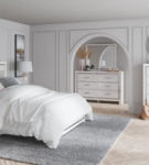 Signature Design by Ashley Altyra Queen Upholstered Panel Bed, Dresser, Mirror