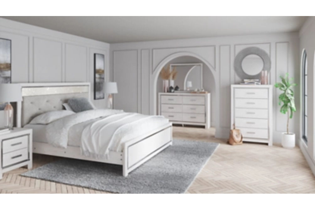 Signature Design by Ashley Altyra King Panel Bed, Dresser and Mirror