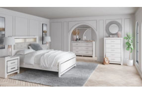 Signature Design by Ashley Altyra Queen Panel Bookcase Bed, Dresser and Mirror