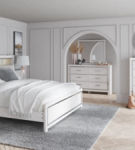 Signature Design by Ashley Altyra King Panel Bookcase Bed, Dresser and Mirror