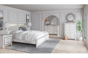 Signature Design by Ashley Altyra King Panel Bookcase Bed, Dresser and Mirror