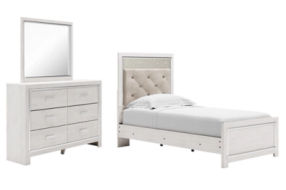 Signature Design by Ashley Altyra Twin Panel Bed, Dresser and Mirror