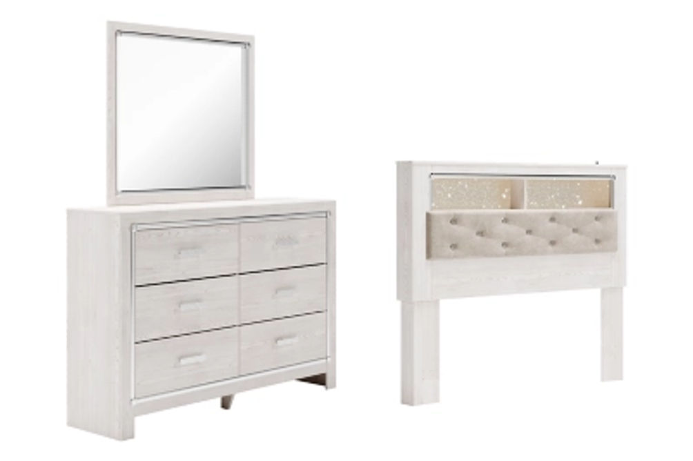 Signature Design by Ashley Altyra Queen Bookcase Headboard, Dresser and Mirror