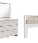 Signature Design by Ashley Altyra Queen Bookcase Headboard, Dresser and Mirror