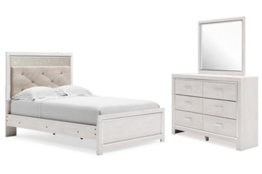 Signature Design by Ashley Altyra Full Panel Bed, Dresser and Mirror-White