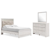 Signature Design by Ashley Altyra Full Panel Bed, Dresser and Mirror-White