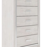 Altyra King Storage Bed, Dresser, Mirror and 2 Chests-White