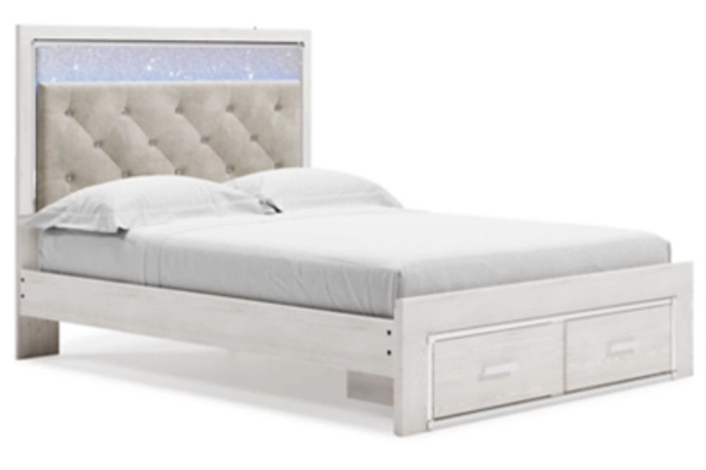 Signature Design by Ashley Altyra Queen Upholstered Storage Bed-White