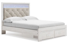 Signature Design by Ashley Altyra Queen Upholstered Storage Bed-White