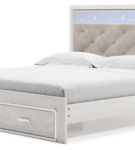 Signature Design by Ashley Altyra King Upholstered Storage Bed-White