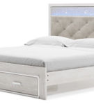 Altyra King Storage Bed, Dresser, Mirror and 2 Chests-White