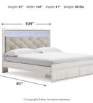 Signature Design by Ashley Altyra King Upholstered Storage Bed, Dresser, Mirro