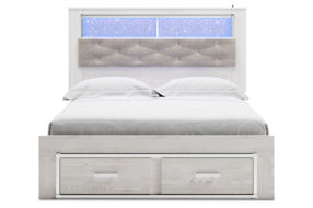 Signature Design by Ashley Altyra Queen Upholstered Bookcase Bed with Storage