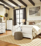 Signature Design by Ashley Willowton Queen Sleigh Bed, Dresser, Mirror and 2 N