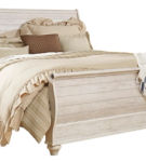 Signature Design by Ashley Willowton King Sleigh Bed-Whitewash