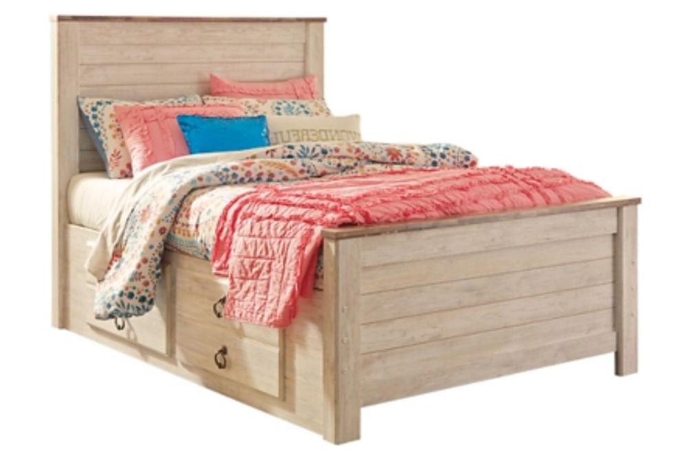 Signature Design by Ashley Willowton Twin Panel Bed with 2 Storage Drawers